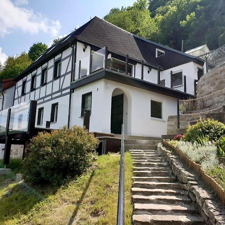 Saechsische-Schweiz-Ferienhaus-Wohnung-2-Mit-Hervorragendem-Panoramablick-Ueber-Das-Elbtal Königstein an der Elbe Kültér fotó